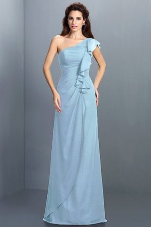 Robe demoiselle d'honneur longue en chiffon gaine avec zip avec sans manches - Photo 18