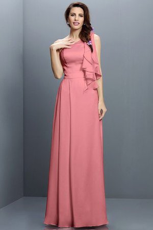 One Schulter A-Line Anständiges Brautjungfernkleid aus Chiffon mit Empire Taille - Bild 28