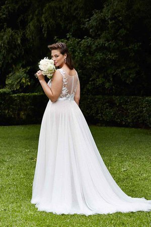 Moderno Vestido de Novia de Corte-A de Exquisito de Exclusivo - Foto 2