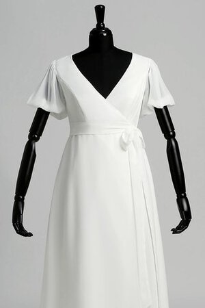 Robe de mariée robe bouffante delicat avec manche courte fermeutre eclair avec ruban - Photo 3