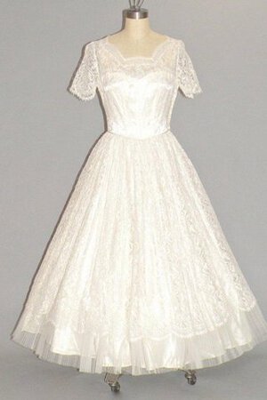 Robe de mariée festonné femme branché humble avec manche courte avec broderie - Photo 1