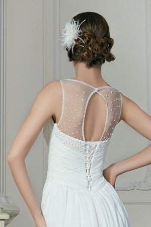 Abito da Sposa Buco Della Serratura Schiena con Increspato con Festone favola Vintage Lungo - Foto 4