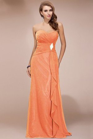 Robe demoiselle d'honneur longue avec perle en chiffon collant de lotus - Photo 19