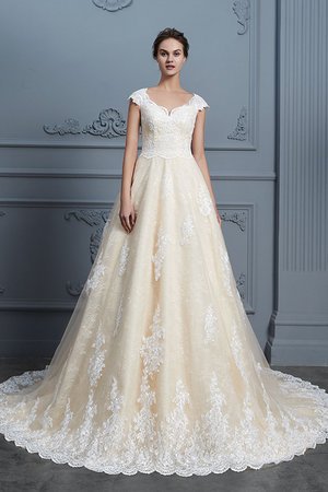 Abito da sposa moderno eccitante coda a strascico corto convenzionale seducente ball gown - Foto 3