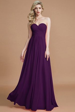 Robe demoiselle d'honneur naturel a-ligne jusqu'au sol de princesse en chiffon - Photo 18