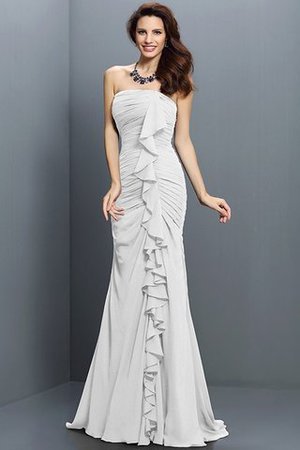 Robe demoiselle d'honneur plissage longue avec zip en chiffon de bustier - Photo 28