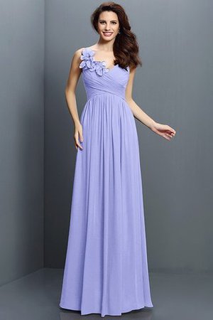 Drapiertes Reißverschluss Empire Taille A-Linie Chiffon Brautjungfernkleid - Bild 17