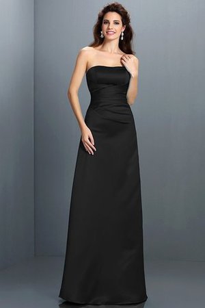 Robe demoiselle d'honneur naturel en satin de princesse avec zip de bustier - Photo 2