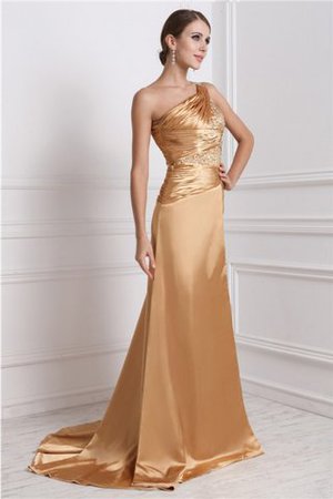 Robe de bal d'épaule asymétrique de princesse avec sans manches a-ligne avec perle - Photo 2