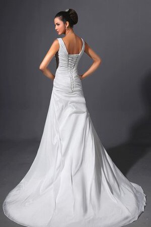 Robe de mariée sexy avec sans manches avec lacets de col en v ruché - Photo 6