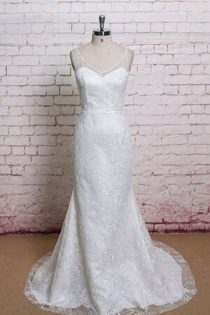 Robe de mariée officiel vintage avec zip manche nulle de sirène - Photo 1