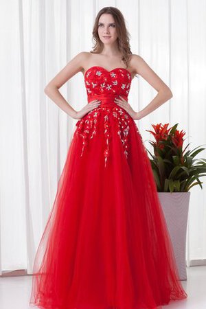 Ärmelloses langes Quinceanera Kleid mit Herz-Ausschnitt - Bild 1