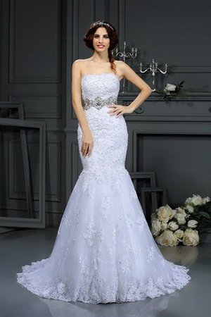 Elegante Vestido de Novia de Corte Sirena de Natural de Cola Corte - Foto 1