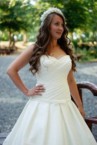 Robe de mariée ruché croisade de traîne moyenne de mode de bal fermeutre eclair - Photo 2