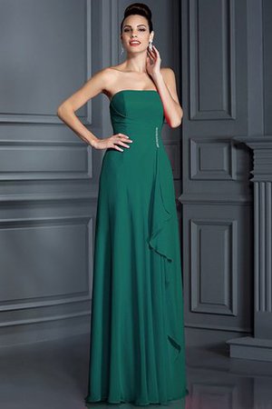 Robe demoiselle d'honneur manche nulle a-ligne en chiffon avec zip de princesse - Photo 9