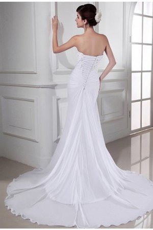 Abito da Sposa Coda A Strascico Cappella Moda Alta Vita in Chiffon Allacciato - Foto 2