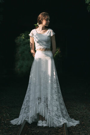 Robe de mariée fait main 2 pice avec manche épeules enveloppants romantique longue - Photo 1