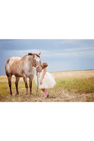 Abito da Cerimonia Bambini in Tulle decorato con Fiore con Perline Senza Maniche radiosa - Foto 2