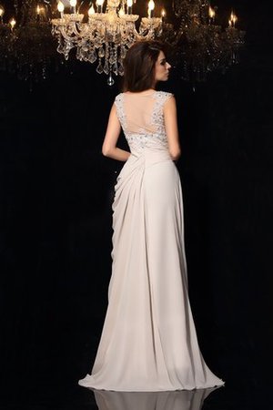 Robe de soirée longue sexy avec décoration dentelle fermeutre eclair avec chiffon - Photo 2