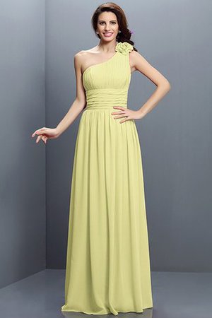 Robe demoiselle d'honneur longue en chiffon au drapée jusqu'au sol fermeutre eclair - Photo 8