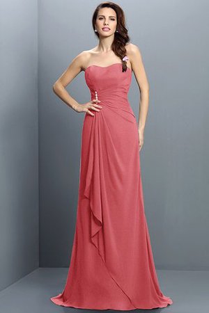 Robe demoiselle d'honneur plissage longue de sirène avec sans manches avec chiffon - Photo 28