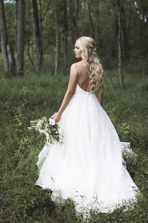 Sencillo Vestido de Novia de Corte-A de Exquisito de Natural - Foto 1