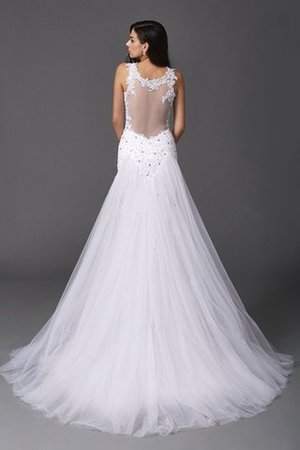 Robe de mariée longue delicat avec perle bandouliere spaghetti avec sans manches - Photo 2