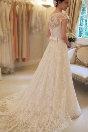 Abito da sposa con fusciacca con piega con applique largo con fiocco affascinante - Foto 2