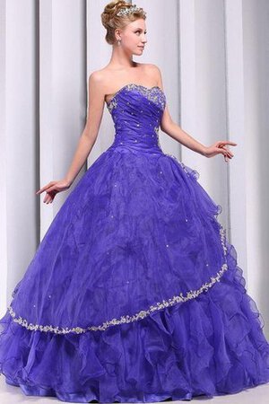 Vestido de Quinceañeras de Corte Evasé de Natural de Hasta el suelo - Foto 5