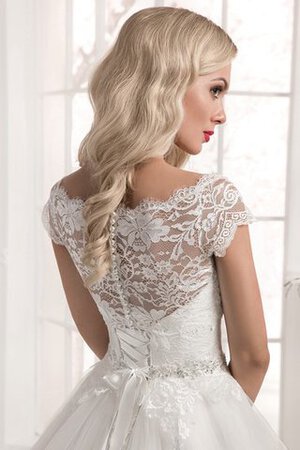 Robe de mariée discrete longueru au niveau de sol ligne a avec cristal avec lacets - Photo 5