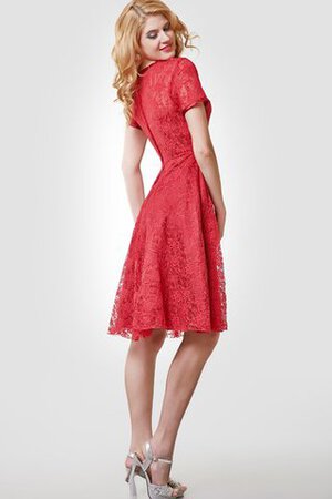 Robe de cocktail romantique facile luxueux a-ligne au niveau de cou - Photo 3