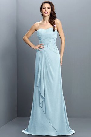 Robe demoiselle d'honneur plissage longue de sirène avec sans manches avec chiffon - Photo 18