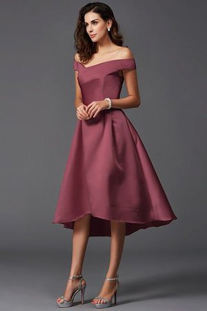 Robe demoiselle d'honneur naturel bref haut bas asymétrique de princesse - Photo 4