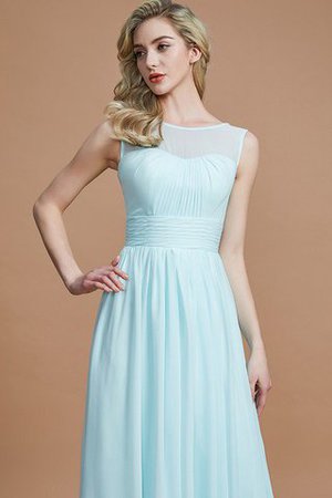 Robe demoiselle d'honneur naturel avec sans manches ligne a en chiffon de princesse - Photo 2