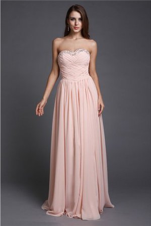 Prinzessin A Linie Reißverschluss Sittsames Ballkleid aus Chiffon - Bild 1