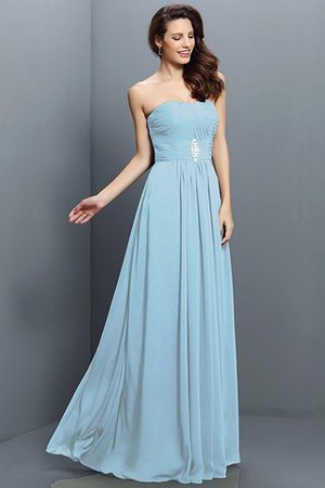 Robe demoiselle d'honneur longue de bustier jusqu'au sol fermeutre eclair a-ligne - Photo 18