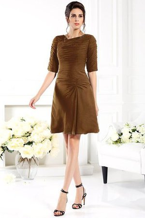 Robe demoiselle d'honneur naturel ruché fermeutre eclair maillot en 1/2 manche - Photo 4