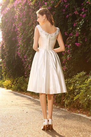 Perlenbesetztes A-Line Kurzes Elegantes Wadenlanges Brautkleid - Bild 2