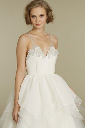 Abito da Sposa in Tulle Ball Gown Conotta Coda A Strascico Cappella moda Naturale - Foto 3