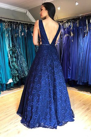 Satin Halle Fabelhaft Spitze Junoesque A-Line Abendkleid - Bild 2