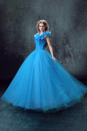 Robe de quinceanera longue en tissu pailleté avec perle manche nulle de mode de bal - Photo 1