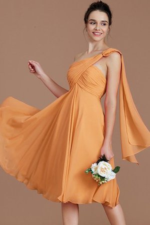 Robe demoiselle d'honneur bref ruché en chiffon ligne a avec sans manches - Photo 24