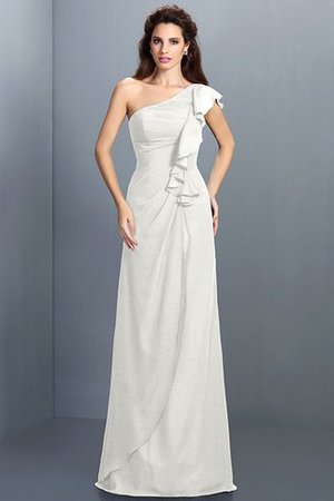 Robe demoiselle d'honneur longue en chiffon gaine avec zip avec sans manches - Photo 16