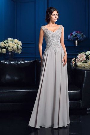 Abito mamma Sposa Naturale in Chiffon A-Line Senza Maniche Principessa - Foto 4