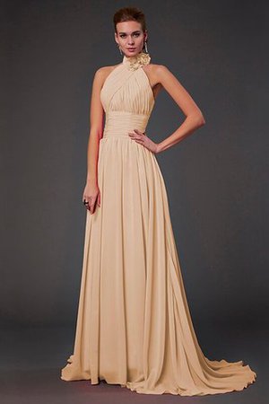 Robe demoiselle d'honneur longue fermeutre eclair a-ligne avec chiffon dénudé - Photo 6