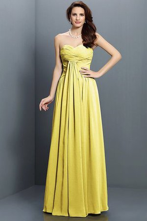 Robe demoiselle d'honneur longue de princesse jusqu'au sol fermeutre eclair en satin - Photo 8