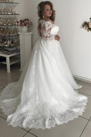 Abito da sposa vintage in tulle principessa eccitante con fiocco pomposo - Foto 3