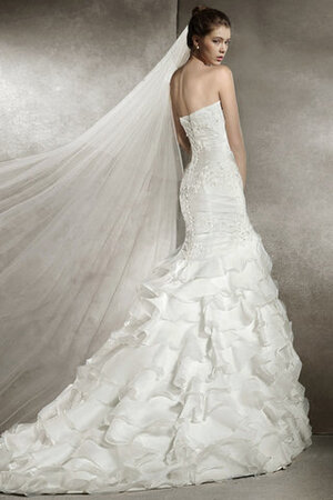 Robe de mariée de sirène magnifique ruchés longs solennel attirent - Photo 4