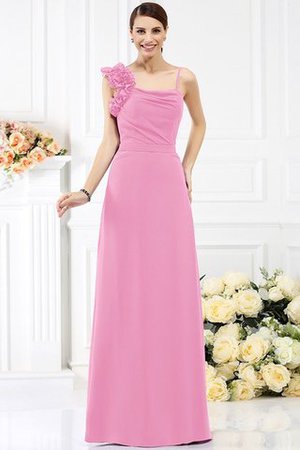 Ärmelloses Reißverschluss Chiffon Empire Taille Bodenlanges Brautjungfernkleid - Bild 22