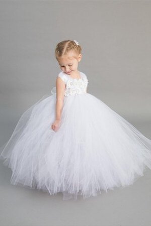 Robe de cortège enfant plissé en tulle longueur au ras du sol de lotus - Photo 1